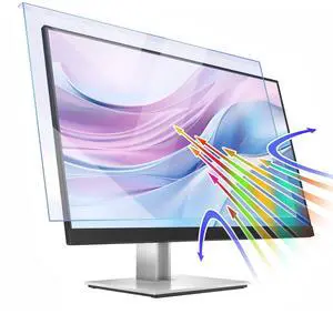 Olycism Anti-Blue Light Screen Protector Panel for Desktop 23-24inch Laptop Blue Light Filter for PC Hanging Type Purple Light Blocking Screen Protector for Computer Monitor for LCD TV PC Mac iMac