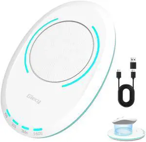 Giecy Ultra Slim Undetectable Mouse Mover, Mouse Jiggler with Adjustable Interval Timer, Simulates Realistic Mouse Movement for Keeping Computer Laptop Active Office Home Remote Work (White)