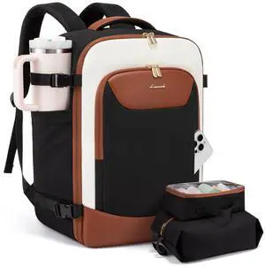 LOVEVOOK 40L Travel Backpack for Women Men, Large Carry on Backpack for Airplanes TSA Personal Item Travel Bag fits 15.6" Laptop, Waterproof Weekender Essentials Airline Approved with 2 Packing Cubes