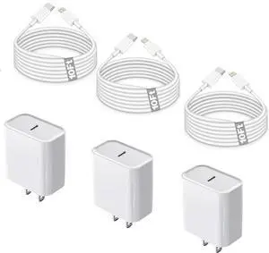 [Apple MFi Certified]Fast iPhone 14 Charger 3Pack,10FT USB C to Lightning Charging Cord with Fast USB Type C Charger Adapter for iPhone 14/14 Pro Max/13 Pro/13/12 Mini/12 Pro Max/11Pro Max/Xs and iPad
