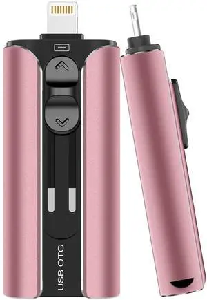 MFi Certified 256GB Flash Drive for iPhone USB Memory Stick Thumb Drives, High Speed USB Stick iPhone Flash Drive for Photos Videos,Photo Stick External Storage for iPhone/iPad/Android/Laptop (Pink)