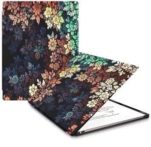 QIOFEARTH Case for Remarkable Paper Pro Tablet 11.8" (2024 Released) Lightweight and Hard Back Shell Protective Book Folio Cover,Have Auto Sleep/Wake,Pen Holder and Pen Tips Box (Colored Flower)