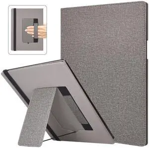 Caweet Stand Case for Remarkable Paper Pro 11.8 Inch 2024, Hard Back Shell Protective Auto Sleep/Wake Book Folio Cover with Pen Holder and Hand Strap, Grey Caweet Stand Case for Remarkable Paper Pro 11.8 Inch 2024, Hard Back Shell Protective Auto Sleep/Wake Book Folio Cover with Pen Holder and Hand Strap, Grey