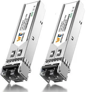 2 Pack 1000BASE-SX SFP to LC Multimode 1.25G Fiber Transceiver Modules for Cisco, Ubiquiti, TP-Link, Huawei, Mikrotik, Netgear, Supermicro | Low Power Consumption, Hot-Pluggable, Up to 550m Distance
