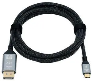 NFHK 16K 8K USB4.0 USB5.0 Type C USB-C Source to DisplayPort DP Displays Male HDTV Cable for Laptop Monitor 2.0m
