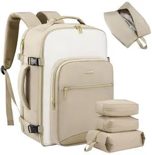 LOVEVOOK 50L Large Travel Backpack for Women Men Fits 17 Inch Laptop, Carry on Backpack for Traveling on Airplane, Personal Item Bag Airline Approved, Business Causal Weekender Backpacks