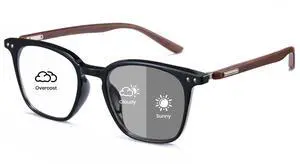 Cyxus Photochromic Glasses for Women Men UV Protection with Blue Light Blocking8287i01 Black