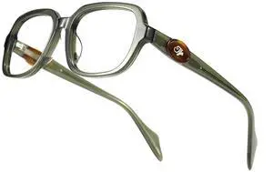 TIJN Vintage Inspired Blue Light Blocking Glasses, Modern Square Acetate Computer Screen Eye Glasses for Woman Men, AL01