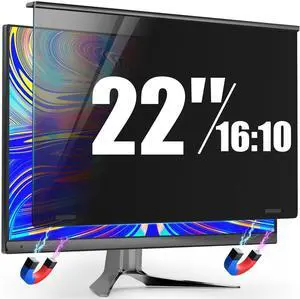 Magnetic 22 Inch Privacy Screen for Frameless Computer Monitor 16:10 Aspect Ratio,Hanging Blue Light Screen Protector Eye Protection Anti-Spy Shield, 22in Removable Privacy Filter