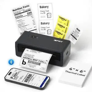 iDPRT Bluetooth Thermal Shipping Label Printer, Portabel Label Printer, Address Label Maker Machine with Tape for Small Business, 4x6 Thermal Labels Printer for Amazon, Ebay, USPS, Shopify, Etsy, etc
