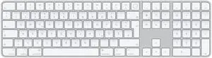 Apple Magic Keyboard with Touch ID and Numeric Keypad: Wireless, Bluetooth, Rechargeable. Works with Mac Computers with Apple Silicon; German - White Keys Apple Magic Keyboard with Touch ID and Numeric Keypad: Wireless, Bluetooth, Rechargeable. Works with Mac Computers with Apple Silicon; German - White Keys