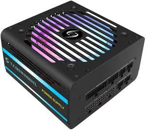 700W Power Supply RGB Fully Modular ATX Gaming PSU Full Voltage 90-265V Active PFC with FDB Fan Multiple ARGB Light Modes for Desktop PC Server