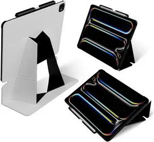 MOFT Folio Case for iPad Pro 11-inch (M4) 2024 - Silm Stand Protective Case with Detachable Pencil Holder, Multi-Angle Viewing, MOVAS Leather Cover, Auto Sleep/Wake, Misty Cove