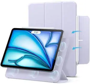 ESR for iPad Air 11 Inch Case M3/M2 (2025/2024), iPad Air 5th/4th Gen (2022/2020), Powerful Magnetic Attachment, Slim Trifold Stand Case, Auto Wake/Sleep, Durable Protection, Light Purple