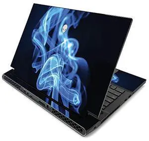 MightySkins Skin for Alienware m17 R2 (2019) - Blue Flames | Protective, Durable, and Unique Vinyl Decal wrap cover | Easy To Apply, Remove, and Change Styles | Made in the USA (ALWM17R219-Blue Flames