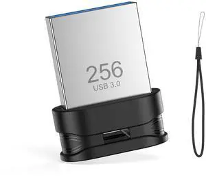 256GB USB 3.0 Flash Drive, Mini Thumb Drive Waterproof Memory Stick with Lanyard Hole Plug and Play Portable USB Stick Storage for Computer Laptop Smart TV, Black