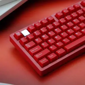 Sumgsn 114 Keys Red Keycaps Cherry Profile Translucent Keycaps Set Fit for 60% 65% 75% Cherry Mx Switches Mechanical Keyboard
