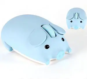 Wireless Mouse Cute Pig Bluetooth & USB Dual Mode Mice,Silent Portable Compact Blue Fun Mice for Mac/PC/Laptop/Chromebook/Computer/Tablet/iPad/MacBook Air/Pro Travel Kids Girls Boys Women Men Gift
