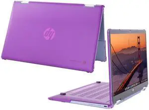 mCover Hard Case ONLY Compatible for 2024~2025 14" HP Chromebook x360 14B-CD0000 Series Laptop Computers (NOT Fitting Any Other HP Chromebook & Windows Notebook PC)- Purple