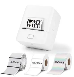 KAYSION The SK20 Thermal Printer is Lightweight at 212g, Easy to Carry, and Pocket-Sized. Its eco-Friendly, Mess-Free, and Needs no Ink cartridgesPerfect Printing(White)