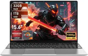 CHIFUYOU 2025 Gaming Laptop,15.6 Inch Office 365 Laptop Computer,R7 5700U (8C/16T, Up to 4.3GHz),32GB RAM,1TB SSD,15.6 FHD 1920 * 1080P Display,Radeon Vega 8 Graphics,WiFi5,BT 5.0,Backlit Keyboard