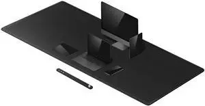 Cacoy 74.8'' x 27.5'' Leather Desk Mat, PU Leather Desk Pad Blotter Protector, Large Computer Mouse Pad, Waterproof Writing Mat, Desktop Matt for Desktop, Office Table Cover Pad (Black)