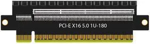 GLOTRENDS PA17 PCIe 5.0 X16 Riser Adapter Card, Straight and Low-Profile for 1U/2U Server Installation