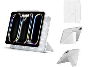 Magnetic Case Compatible with iPad Pro 11 M4 Case, Replacement for iPad Pro 11 Inch 2024 M4, Slim and Lightweight Four-Corner Protective Folio Origami Style Cover Support Landscape and Portrait