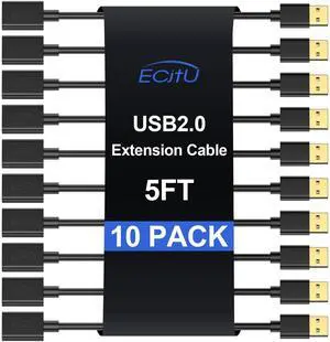 USB Extender Cord 5FT(10 Pack), USB 2.0 Extension Cable, USB A Male to Female, Compatible for USB Flash Drive, Hard Drive, Card Reader, Webcam, Printer, Keyboard, Mouse, Playstation, Xbox, VR Headset USB Extender Cord 5FT(10 Pack), USB 2.0 Extension Cable, USB A Male to Female, Compatible for USB Flash Drive, Hard Drive, Card Reader, Webcam, Printer, Keyboard, Mouse, Playstation, Xbox, VR Headset
