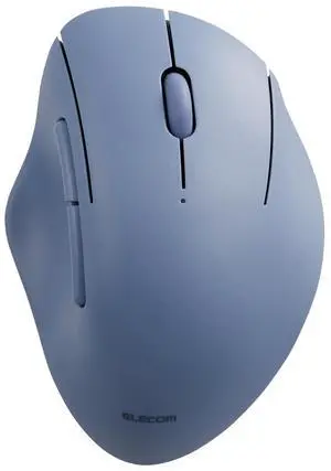 ELECOM Shellpha Bluetooth Wireless Mouse, Silent Click, Ergonomic 5 Programmable Buttons, Connect Up to 3 Devices, 2.4GHz USB Multi-Device Connection, 2000 DPI, PC Laptop Mac Mouse (Navy Blue)