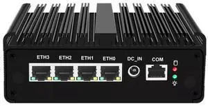 AdvanElink Micro Firewall N150 (Upgraded N100), Quad Cores Low-Power Fanless Mini PC, 4 x 2.5GbE i226 LAN, RJ45 COM, 8GB DDR5 128GB SSD, WiFi/4G/3G SIM Slot