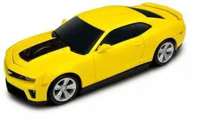 Certified Wireless Computer Mouse - Computer Accessories - Yellow Wirelesss Mouse, Sports Car Design with White LED Lights - Style #C95903
