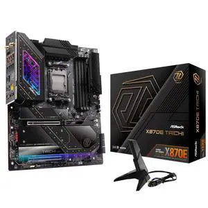 ASRock AMD X870E Taichi Ryzen Socket AM5 X870 Dual Channel DDR5 DIMMs 256 GB 8200 EATX Motherboard M.2 LED WiFi 7 ASRock AMD X870E Taichi Ryzen Socket AM5 X870 Dual Channel DDR5 DIMMs 256 GB 8200 EATX Motherboard M.2 LED WiFi 7