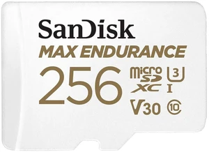 SANDISK 256GB MAX Endurance microSDXC Card with Adapter for Home Security Cameras and Dash cams - C10, U3, V30, 4K UHD, Micro SD Card - SDSQQVR-256G-GN6IA SANDISK 256GB MAX Endurance microSDXC Card with Adapter for Home Security Cameras and Dash cams - C10, U3, V30, 4K UHD, Micro SD Card - SDSQQVR-256G-GN6IA