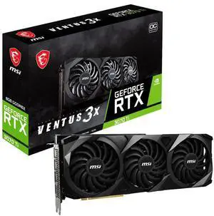 MSI GeForce RTX 3070 Ti Ventus 3X 8G OC Gaming Graphics Card - 8GB GDDR6X, 1800 MHz, PCI Express Gen 4, 256 bit, 3X DP v 1.4a, HDMI 2.1 (Supports 4K) MSI GeForce RTX 3070 Ti Ventus 3X 8G OC Gaming Graphics Card - 8GB GDDR6X, 1800 MHz, PCI Express Gen 4, 256 bit, 3X DP v 1.4a, HDMI 2.1 (Supports 4K)