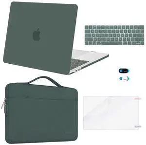 MOSISO Compatible with MacBook Pro 13 inch Case M2 2025, 2024, 2023-2016 A2338 M1 A2251 A2289 A2159 A1989 A1708 A1706, Plastic Hard Case&Bag&Keyboard Skin&Webcam Cover&Screen Protector, Midnight Green MOSISO Compatible with MacBook Pro 13 inch Case M2 2025, 2024, 2023-2016 A2338 M1 A2251 A2289 A2159 A1989 A1708 A1706, Plastic Hard Case&Bag&Keyboard Skin&Webcam Cover&Screen Protector, Midnight Green