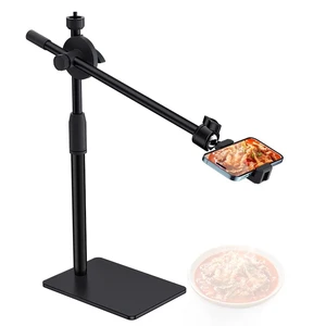 HVAYING Overhead Phone and Camera Mount Stand for YouTube Live Video Cooking Makeup and Crafts - Compatible with iPhone Logitech Webcam HVAYING Overhead Phone and Camera Mount Stand for YouTube Live Video Cooking Makeup and Crafts - Compatible with iPhone Logitech Webcam