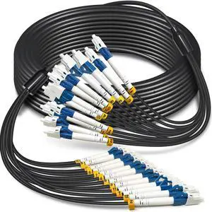 30 Meters 12 Core Industrial TPU LC to LC Outdoor Armored Fiber Optic Cable, 12 Strands OS2 Single Mode Fiber Patch Cable with LC Connectors, 9/125um, OD-6mm, Direct Burial LC-LC 30 Meters 12 Core Industrial TPU LC to LC Outdoor Armored Fiber Optic Cable, 12 Strands OS2 Single Mode Fiber Patch Cable with LC Connectors, 9/125um, OD-6mm, Direct Burial LC-LC