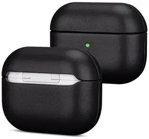 Lopie Handmade Series Cowhide AirPods Pro Case, Full Grain Leather, Shockproof, Dust/Dirt Proof - Black Lopie Handmade Series Cowhide AirPods Pro Case, Full Grain Leather, Shockproof, Dust/Dirt Proof - Black