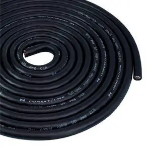 Conext Link 25 ft Feet Frost Black 1/0 Gauge Amplifier Power Ground Wire 0 GA Battery Cable 10823 Conext Link 25 ft Feet Frost Black 1/0 Gauge Amplifier Power Ground Wire 0 GA Battery Cable 10823