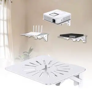 MAWADA Mini Projectors Shelf for Wall, Foldable Mount with Aluminum Alloy Shelf for Projector, PS4, Cable Box. Space-Saving Media Shelf, 8.5x7.87 inches, White MAWADA Mini Projectors Shelf for Wall, Foldable Mount with Aluminum Alloy Shelf for Projector, PS4, Cable Box. Space-Saving Media Shelf, 8.5x7.87 inches, White
