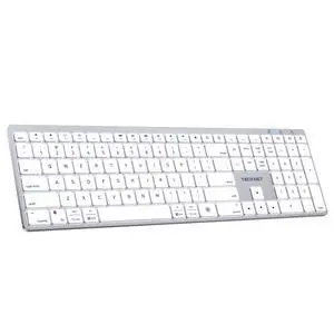 TECKNET Backlit Wireless Bluetooth Keyboard for Mac - Compatible Apple Keyboard or MacBook Pro/Air, iMac - Multi-Device, Up to 3 Devices, Numeric Keypad, Rechargeable TECKNET Backlit Wireless Bluetooth Keyboard for Mac - Compatible Apple Keyboard or MacBook Pro/Air, iMac - Multi-Device, Up to 3 Devices, Numeric Keypad, Rechargeable