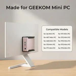 Maozhren Metal Mini PC Mount for GEEKOM A5, AE7, AE8, IT8, IT11, IT12, IT3, IT15 Mini PC, Vesa/Wall/Under Desk, for GEEKOM Mini PC Wall Mount, Easy to Install, Black Maozhren Metal Mini PC Mount for GEEKOM A5, AE7, AE8, IT8, IT11, IT12, IT3, IT15 Mini PC, Vesa/Wall/Under Desk, for GEEKOM Mini PC Wall Mount, Easy to Install, Black