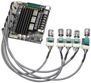 Oreilet BT Power Amplifier Board, ZK ST21 2.1 Channel 100W X 2+200W Digital Audio Power Amplifier Module with Subwoofer, Stereo AMP Board for Home Theater Speakers Oreilet BT Power Amplifier Board, ZK ST21 2.1 Channel 100W X 2+200W Digital Audio Power Amplifier Module with Subwoofer, Stereo AMP Board for Home Theater Speakers