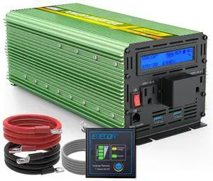 EDECOA 3000W 24 Volts Power Inverter DC 24V to AC 110V 120V 3000 Watts Power Converter for Car Truck RV with LCD Display and Remote Controller (3000W 24V) EDECOA 3000W 24 Volts Power Inverter DC 24V to AC 110V 120V 3000 Watts Power Converter for Car Truck RV with LCD Display and Remote Controller (3000W 24V)