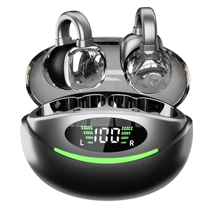 JNXIKOU Open Ear Clip Headphones Wireless Bluetooth 5.3 Earbuds with Microphone,IPX5 Waterproof Sport Earphones Bone Conduction Headphones Bluetooth Headset for Running,Sports,Cycling,Driving,B JNXIKOU Open Ear Clip Headphones Wireless Bluetooth 5.3 Earbuds with Microphone,IPX5 Waterproof Sport Earphones Bone Conduction Headphones Bluetooth Headset for Running,Sports,Cycling,Driving,B