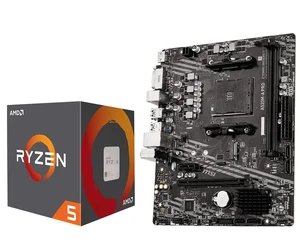 INLAND AMD Ryzen 5 5500 Unlocked Desktop Processor with MSI A520M-A PRO Gaming Motherboard (AMD AM4, DDR4, PCIe 4.0, Micro-ATX), INLAND AMD Ryzen 5 5500 Unlocked Desktop Processor with MSI A520M-A PRO Gaming Motherboard (AMD AM4, DDR4, PCIe 4.0, Micro-ATX),