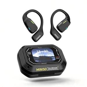 MINISO M98 AI Translation Earbuds Real-Time, 4-in-1 Real-Time Translator Earbuds,165 Languages Translation Earbuds with LCD Touchscreen, Open Ear Translator Earbuds for Learning, Traveling MINISO M98 AI Translation Earbuds Real-Time, 4-in-1 Real-Time Translator Earbuds,165 Languages Translation Earbuds with LCD Touchscreen, Open Ear Translator Earbuds for Learning, Traveling