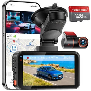 Terunsoul 4K+4K Dash Cam, Free 128GB Card, 5.8GHz WiFi6 - up to 20MB/s Terunsoul 4K+4K Dash Cam, Free 128GB Card, 5.8GHz WiFi6 - up to 20MB/s