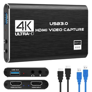Capture Card, 4K HDMI Video Capture Card, Game Capture Card, 1080P 60FPS Video Capture Device, HDMI to USB 3.0 Capture Card for Streaming, Work with Camera/Xbox/PS4/PS5/PC/OBS Capture Card, 4K HDMI Video Capture Card, Game Capture Card, 1080P 60FPS Video Capture Device, HDMI to USB 3.0 Capture Card for Streaming, Work with Camera/Xbox/PS4/PS5/PC/OBS